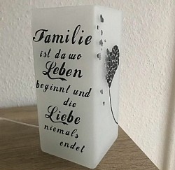 Bedruckte Lampe, Geschenk